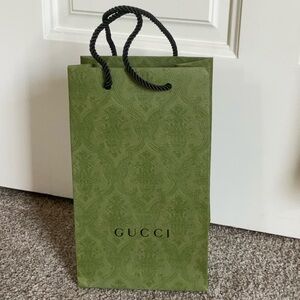 Gucci Green Embossed Gift Bag from London